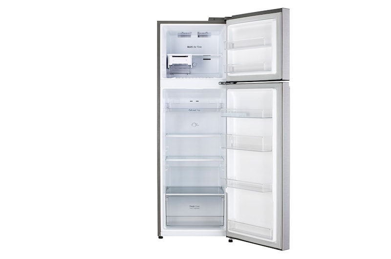 LG 272L Double Door Refrigerator, Smart Diagnosis™, Dazzle Steel Finish, 2 Star, GL-N312SDSY