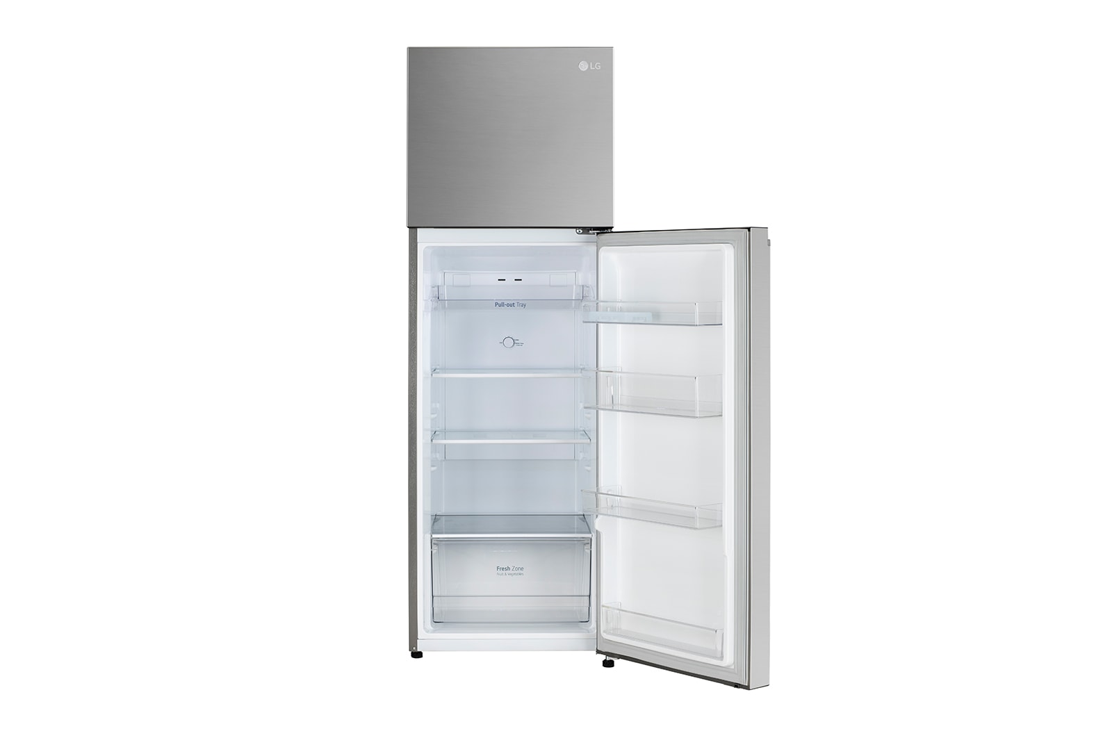 LG 272L Double Door Refrigerator with Smart Diagnosis™, Multi Air Flow, MOIST ‘N’ FRESH, Shiny Steel Finish, 2 Star, GL-N312SPZY