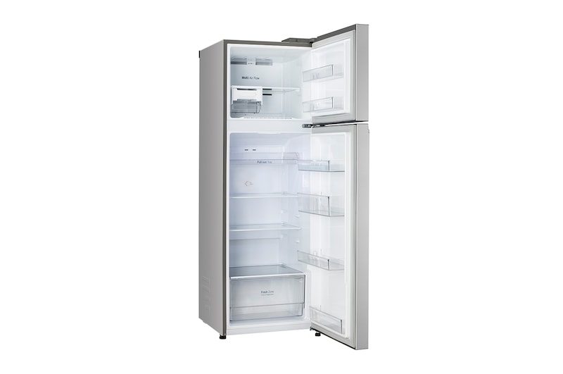 LG 272L Double Door Refrigerator with Smart Diagnosis™, Multi Air Flow, MOIST ‘N’ FRESH, Shiny Steel Finish, 2 Star, GL-N312SPZY