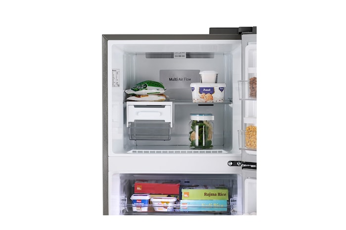 LG 322L Double Door Refrigerator, Smart Diagnosis™, Multi Air Flow, Dazzle Steel Finish, 2 Star, GL-N342SDSY