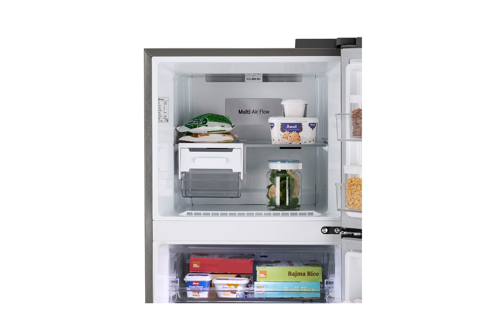 LG 322L Double Door Refrigerator, Smart Diagnosis™, Multi Air Flow, Dazzle Steel Finish, 2 Star, GL-N342SDSY