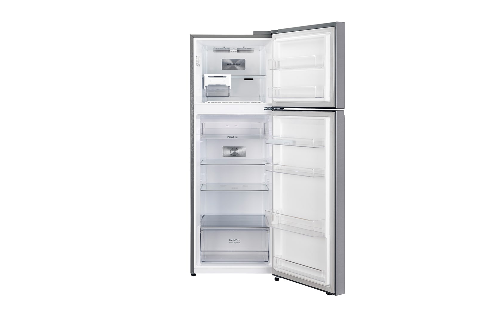 LG 322L Double Door Refrigerator, Smart Diagnosis™, Multi Air Flow, Dazzle Steel Finish, 2 Star, GL-N342SDSY