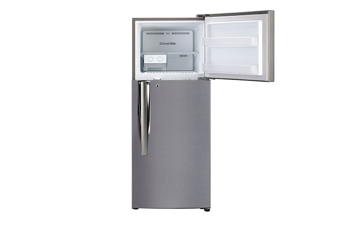 LG 240L Double Door Refrigerator, Convertible, Shiny Steel Finish, 2 Star, GL-S292RPZY