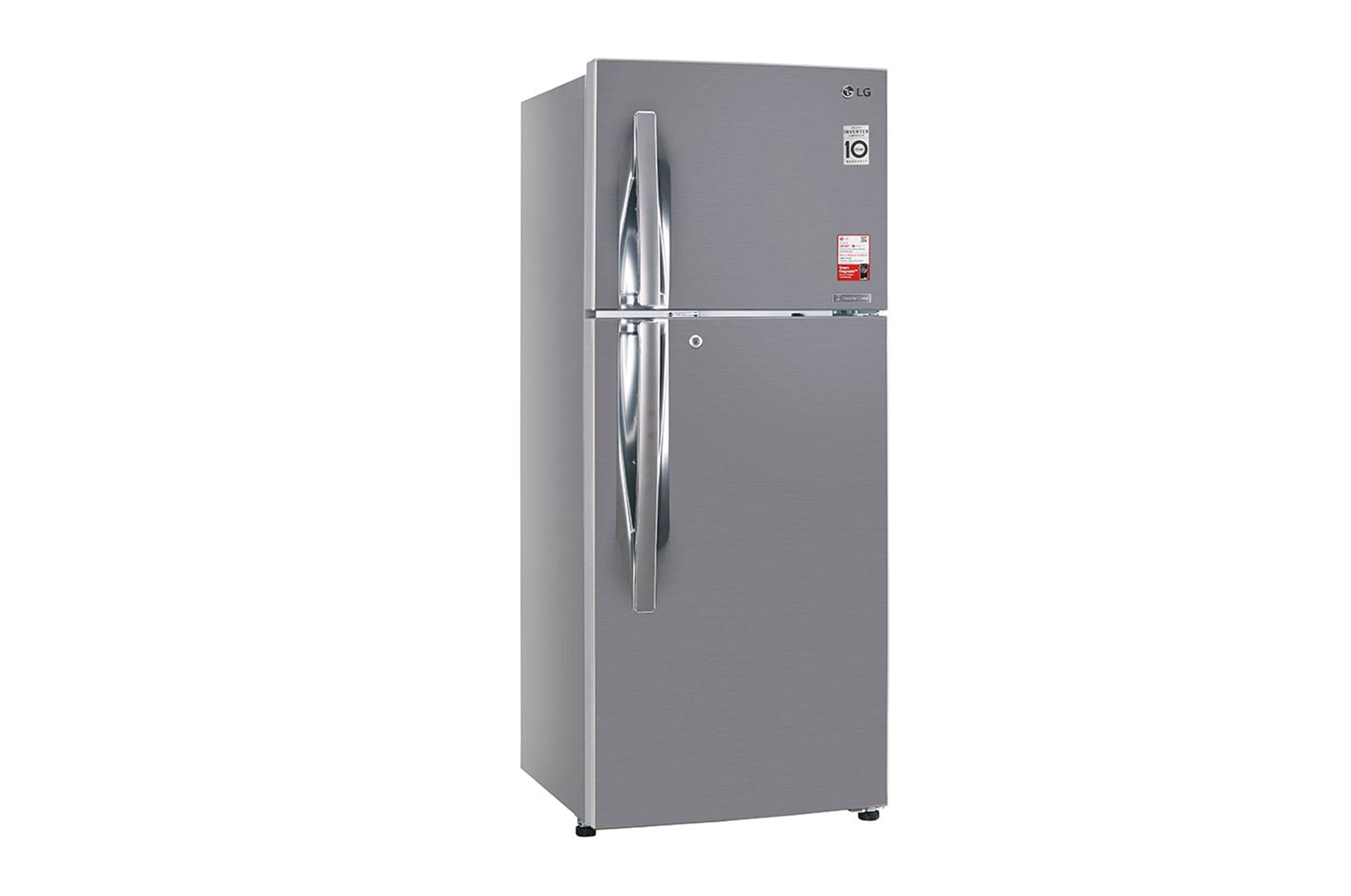 LG 240L Double Door Refrigerator, Convertible, Shiny Steel Finish, 2 Star, GL-S292RPZY