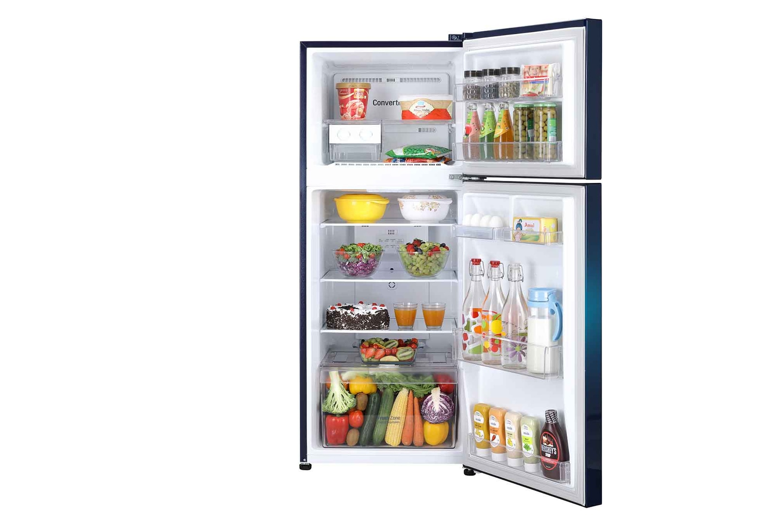 LG-GL-S292SBWY-Refrigerators-Front-View-Door-Open-With-Content
