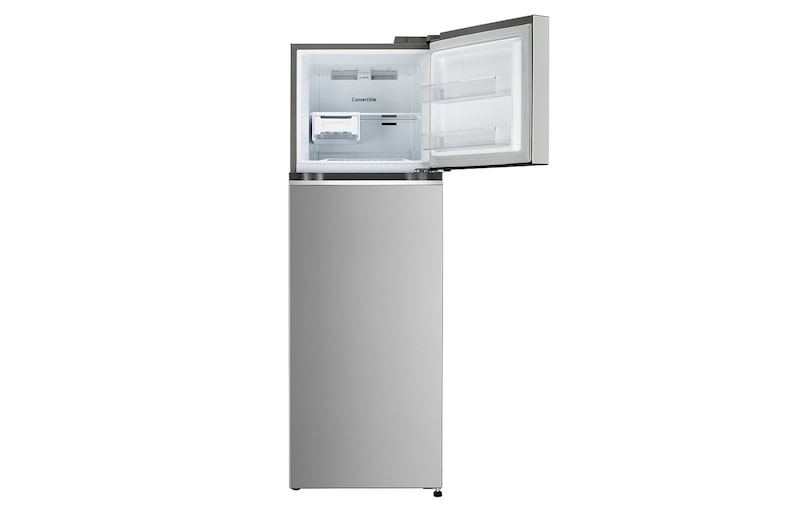 LG 272L Double Door Refrigerator, Convertible, Multi Air Flow, Shiny Steel, 2 Star, GL-S312SPZY