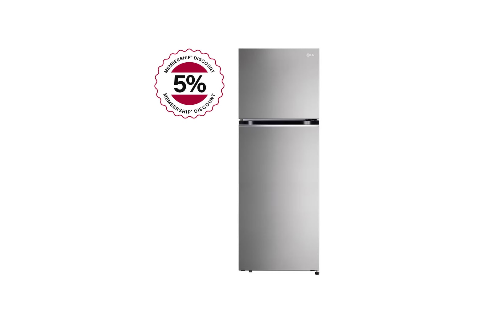 LG GL-S342SPZX double door refrigerator front view