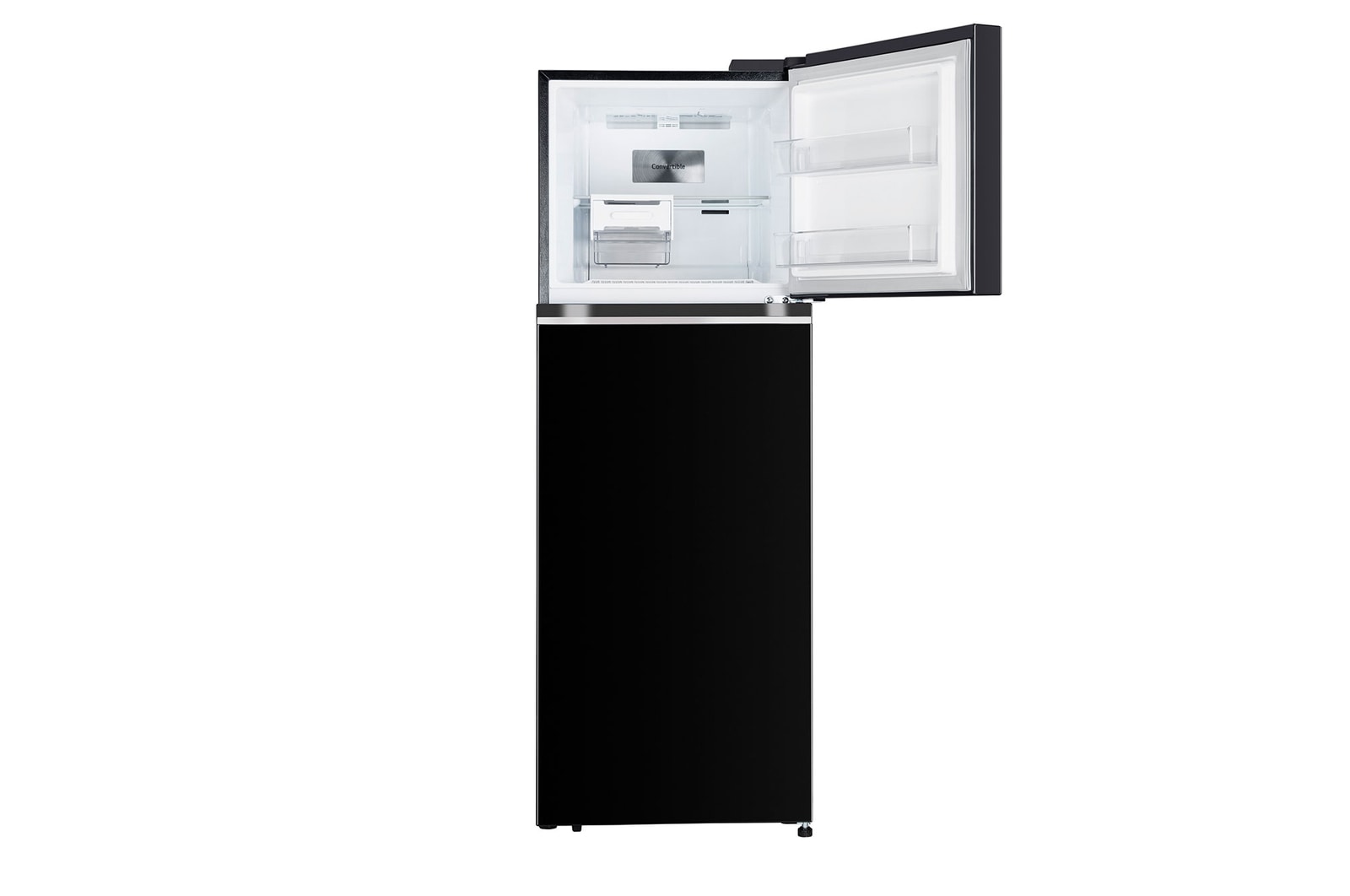 front view with top door open