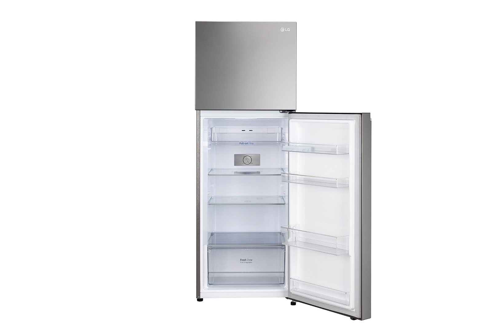 LG 343L Double Door Refrigerator, Convertible, Smart Diagnosis™, Shiny Steel Finish, 2 Star, GL-S382SPZY