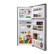 front door open with food 