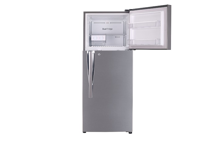 LG 240L Double Door Refrigerator, Convertible, DoorCooling+™, Shiny Steel Finish, 2 Star, GL-T292RPZY