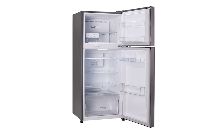 LG 240L Double Door Refrigerator, Convertible, DoorCooling+™, Shiny Steel Finish, 2 Star, GL-T292RPZY