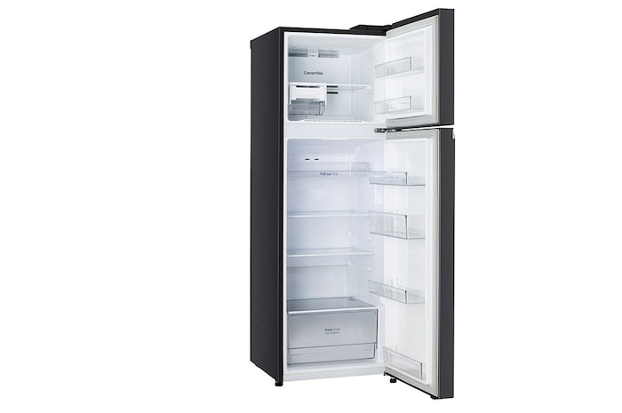 LG 272L Double Door Refrigerator, Wi-Fi Convertible, Door Cooling+™, Ebony Sheen Finish, 3 Star, GL-T312TESX