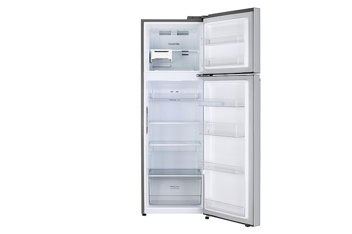 LG 272L Double Door Refrigerator, LG ThinQ™, Wi-Fi Convertible, Door Cooling+™, Shiny Steel, 3 Star, GL-T312TPZX