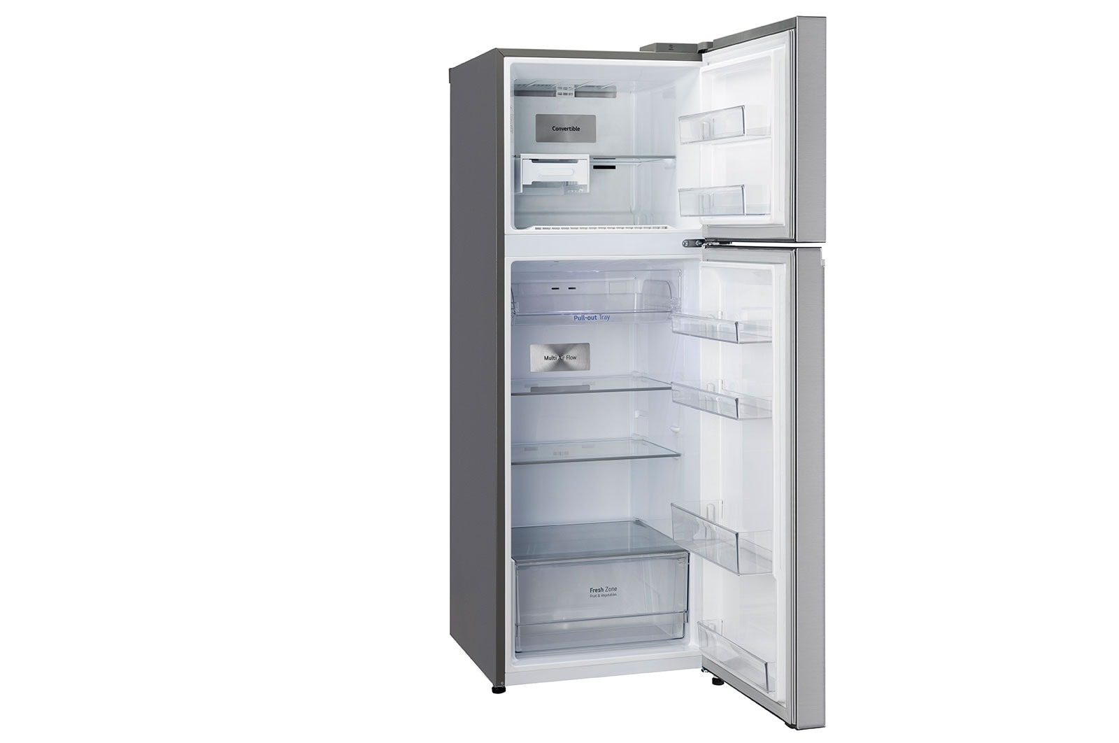 LG 322L Double Door Refrigerator, Wi-Fi Convertible, DoorCooling+™, Smart Diagnosis™, Shiny Steel, 2 Star, GL-T342TPZY