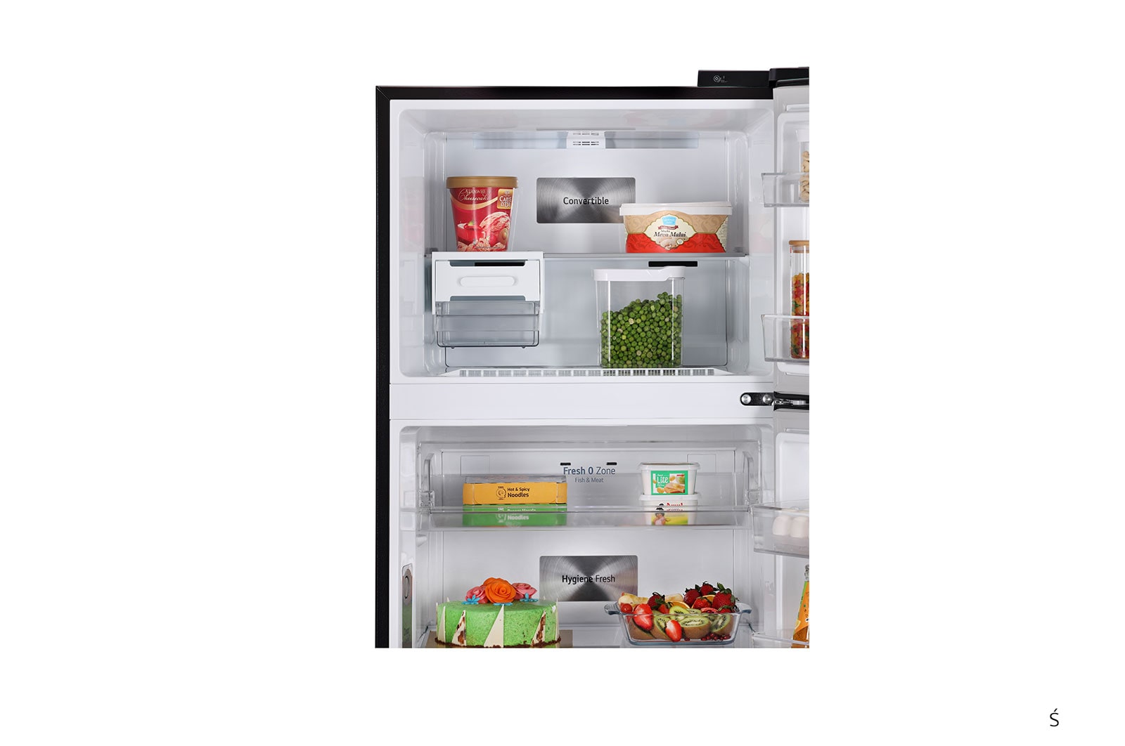 LG LG 380L Double Door Refrigerator , Wi-Fi Convertible Door Cooling™, Ebony Sheen Finish, 3 Star, GL-T412VESX