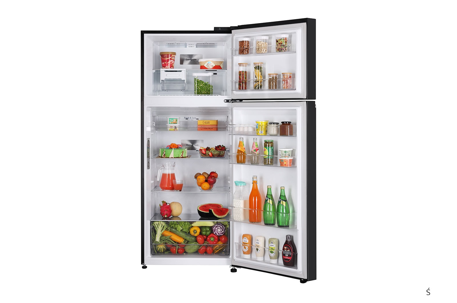 LG LG 380L Double Door Refrigerator , Wi-Fi Convertible Door Cooling™, Ebony Sheen Finish, 3 Star, GL-T412VESX