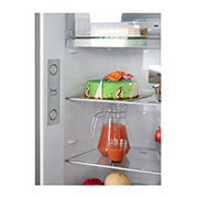 LG 398L, 3 Star, Smart Inverter Compressor, Convertible, Wi-Fi, Door Cooling™, Shiny Steel Finish, Frost-Free Double Door Refrigerator, GL-T422VPZX