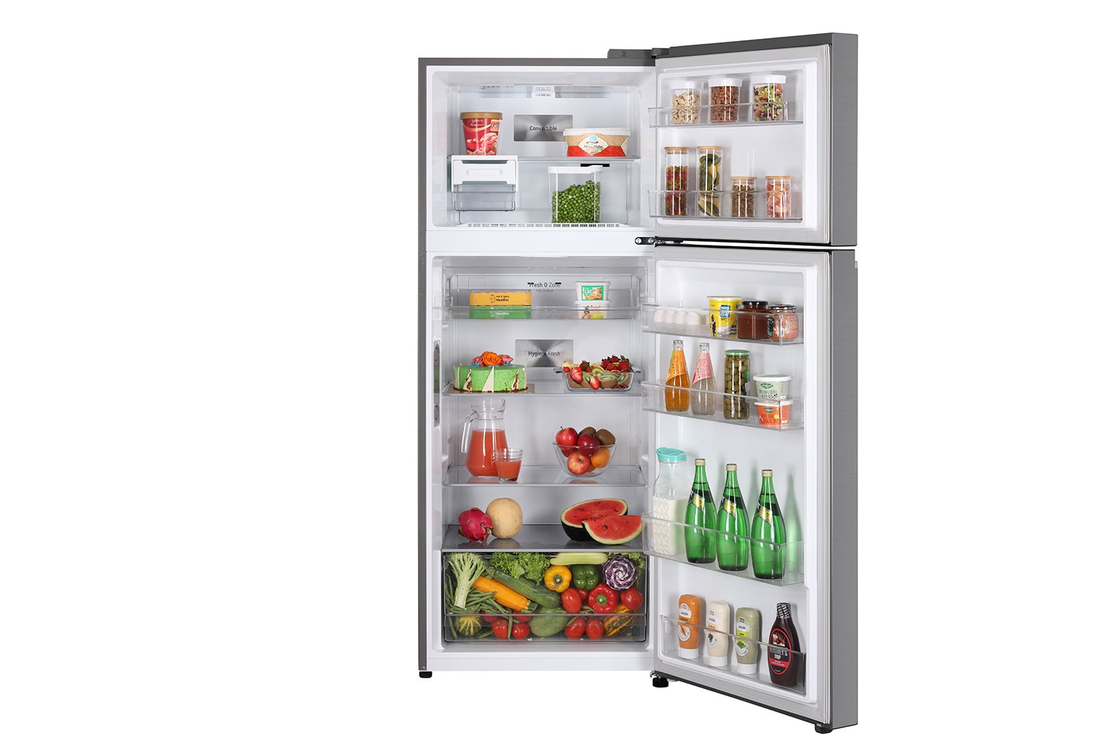 LG 398L, 3 Star, Smart Inverter Compressor, Convertible, Wi-Fi, Door Cooling™, Shiny Steel Finish, Frost-Free Double Door Refrigerator, GL-T422VPZX