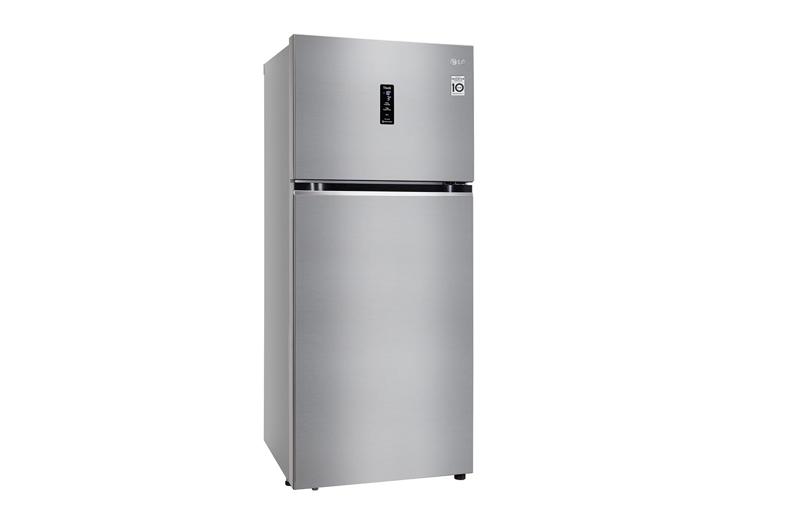 LG 398L, 3 Star, Smart Inverter Compressor, Convertible, Wi-Fi, Door Cooling™, Shiny Steel Finish, Frost-Free Double Door Refrigerator, GL-T422VPZX