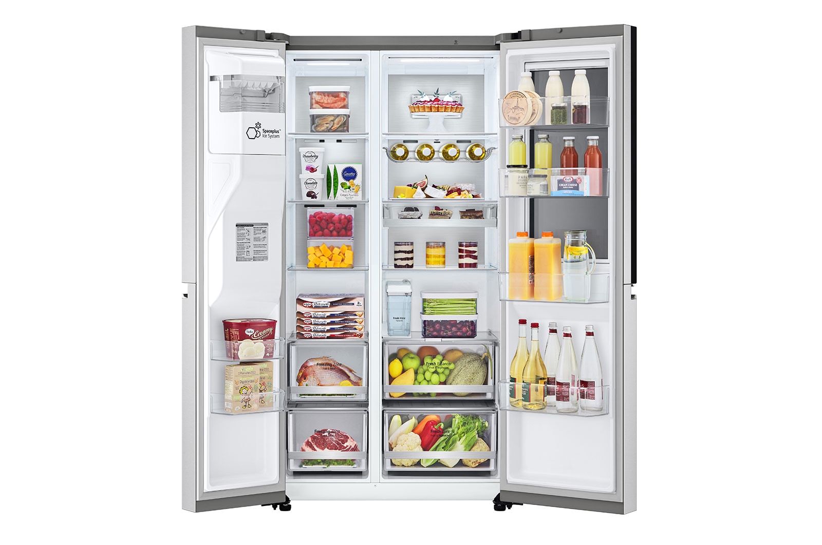 LG Knock Twice, See Inside, 635L InstaView Door-in-Door™, Side-by-Side Refrigerator with Smart Inverter Compressor, DoorCooling+™, Brushed Steel Finish, GL-X257ABSX