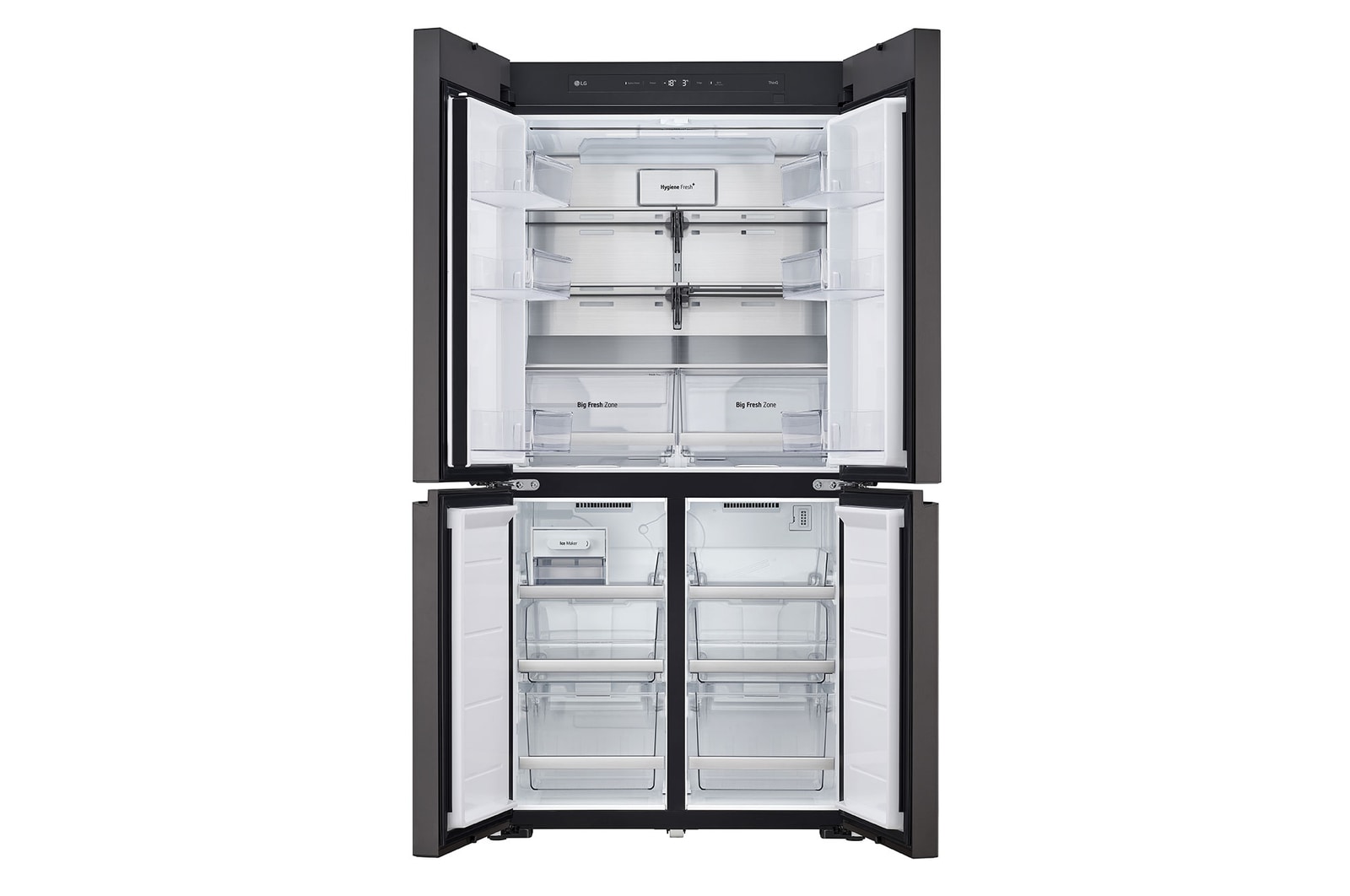 LG 614L French Door Refrigerator, Objet Collection, Door Cooling+™, Clay Brown-Beige Finish, 3 Star, GR-B24FQGJB