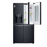LG 889L, InstaView Door-in-Door, French Door, Side by Side Refrigerator with Inverter Linear Compressor, Water and Ice Dispenser with UV Nano, Hygiene Fresh+™, DoorCooling+™, Smart Diagnosis™, Matte Black Finish, GR-X31FMQHL