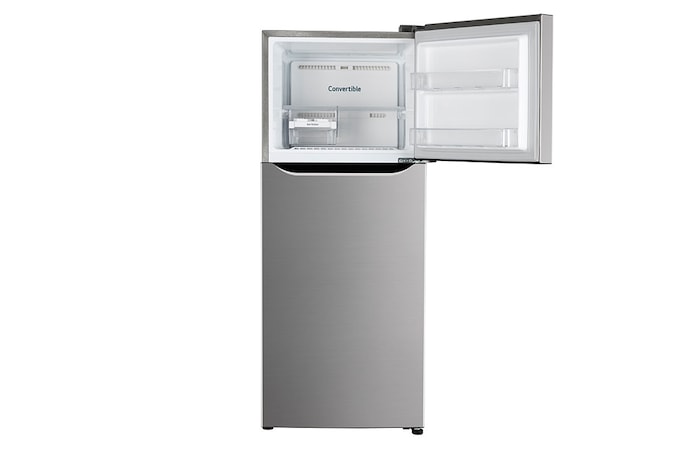 LG 240L Double Door Refrigerator , Convertible, Multi Air Flow, Shiny Steel Finish, 2 Star, GL-S292SPZY