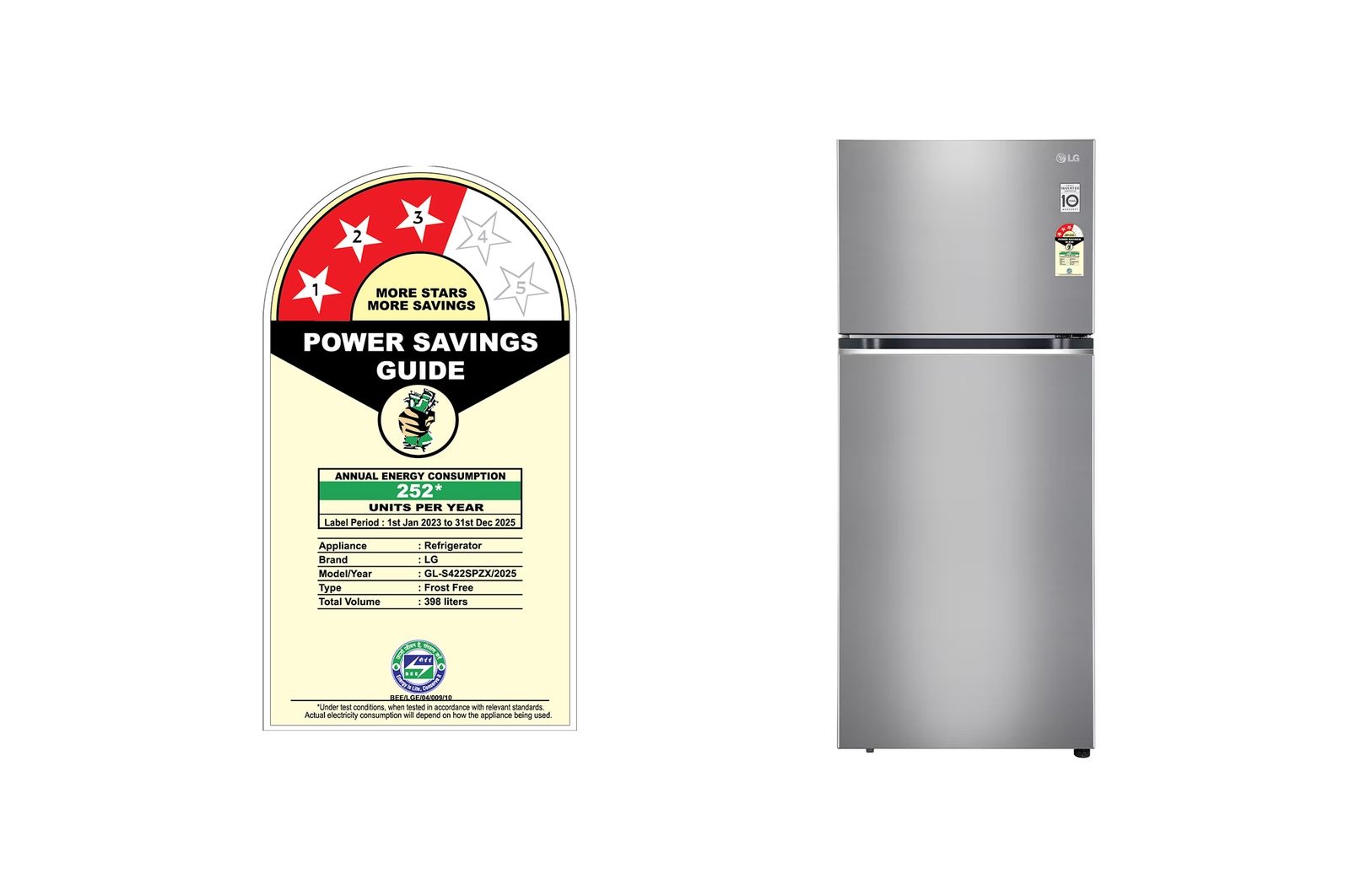 LG GL-S422SPZX Refrigerators-Front-View-Door-Open-Without-Content