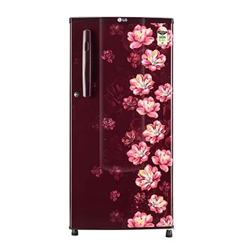 Front view of LG 180 L, 1 Star, Scarlet Jasmine Finish, Direct Cool Single Door Refrigerator GL-B181OSJB