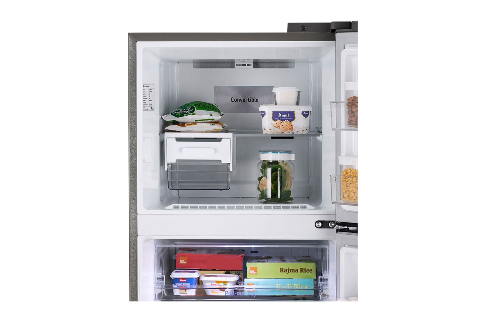 340 Litres Frost Free Refrigerator With Smart Inverter Compressor, Convertible Fridge, Smart Diagnosis™, Auto Smart Connect™, MOIST ‘N’ FRESH GL-S342SPZY Detailed View