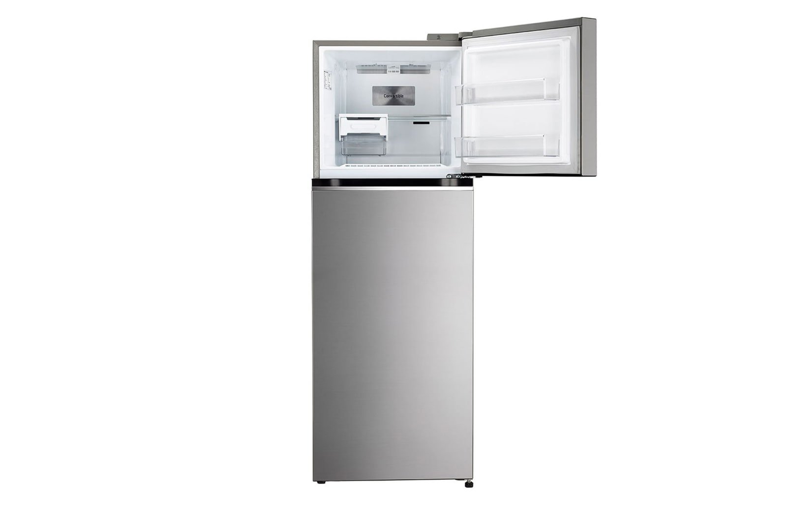 340 Litres Frost Free Refrigerator With Smart Inverter Compressor, Convertible Fridge, Smart Diagnosis™, Auto Smart Connect™, MOIST ‘N’ FRESH GL-S342SPZY Front View Top Door Open