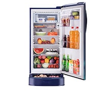 LG 201L Single Door Refrigerator with Smart Inverter Compressor, Base Stand Drawer, Blue Charm Finish, 5 Star, GL-D211HBCZ