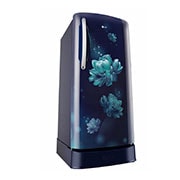 LG 201L Single Door Refrigerator with Smart Inverter Compressor, Base Stand Drawer, Blue Charm Finish, 5 Star, GL-D211HBCZ