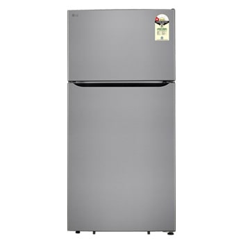 Front view of LG 674L Double Door Refrigerator with Smart Inverter Compressor and Multi-Air Flow, Shiny Steel Finish, 1 Star GLT6816ODPZ