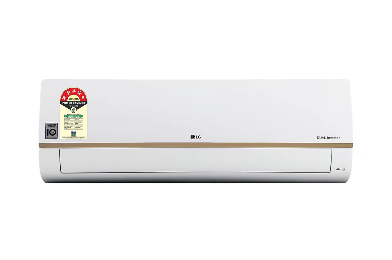 Front view of LG 5 Star (1.5) Split AC, AI Convertible 6-in-1, ThinQ™ (Wi-Fi), Energy Manager+, Diet Mode+, 5.0 kW, 2025 Model US-Q19GWZE
