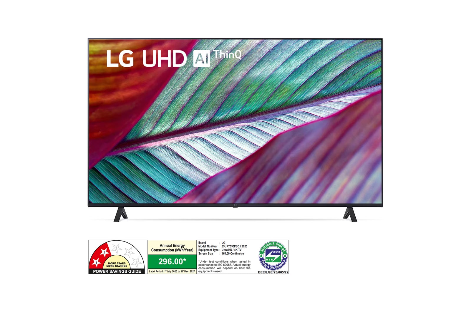 LG 65UR7550PSC 4K UHD TVs front view