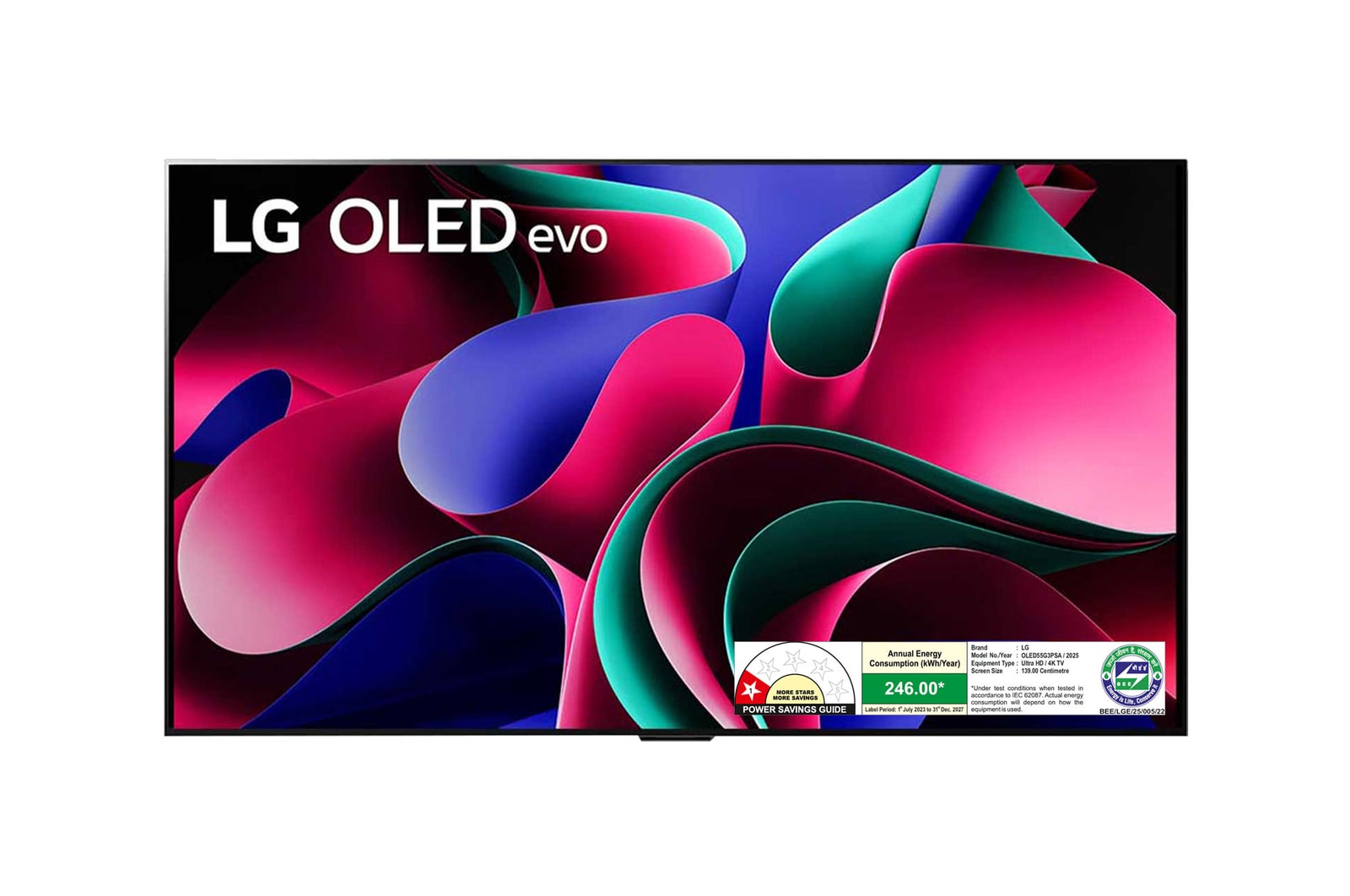 LG OLED55G3PSA OLED evo front view