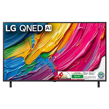 Front view of LG 139cm (55) QNED 8AA Smart TV with α7 AI Processor 4K Gen8, Filmmaker Mode with Dolby Atmos 55QNED8AA6A