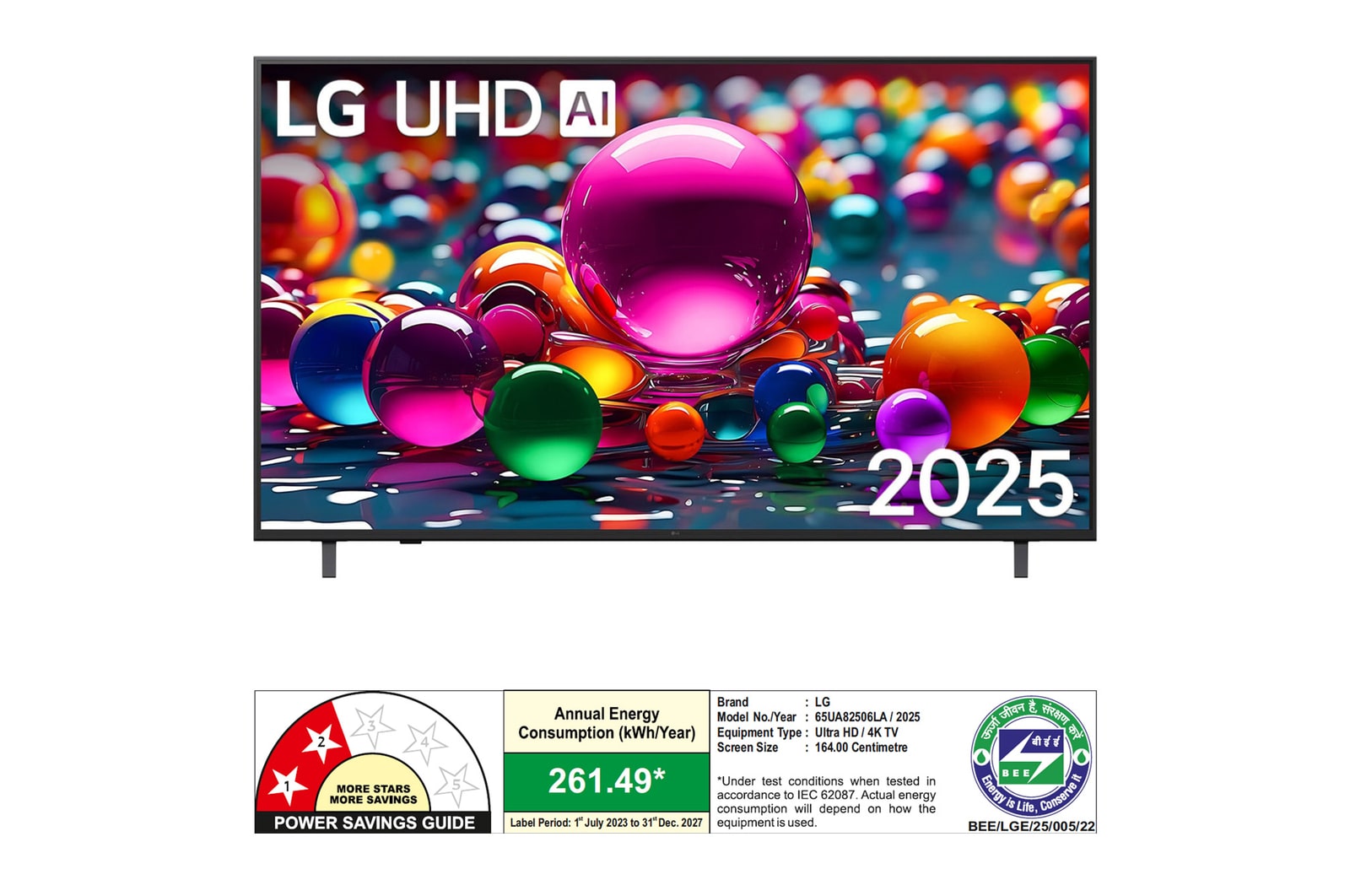 Rear view of LG UHD UA82 TV.