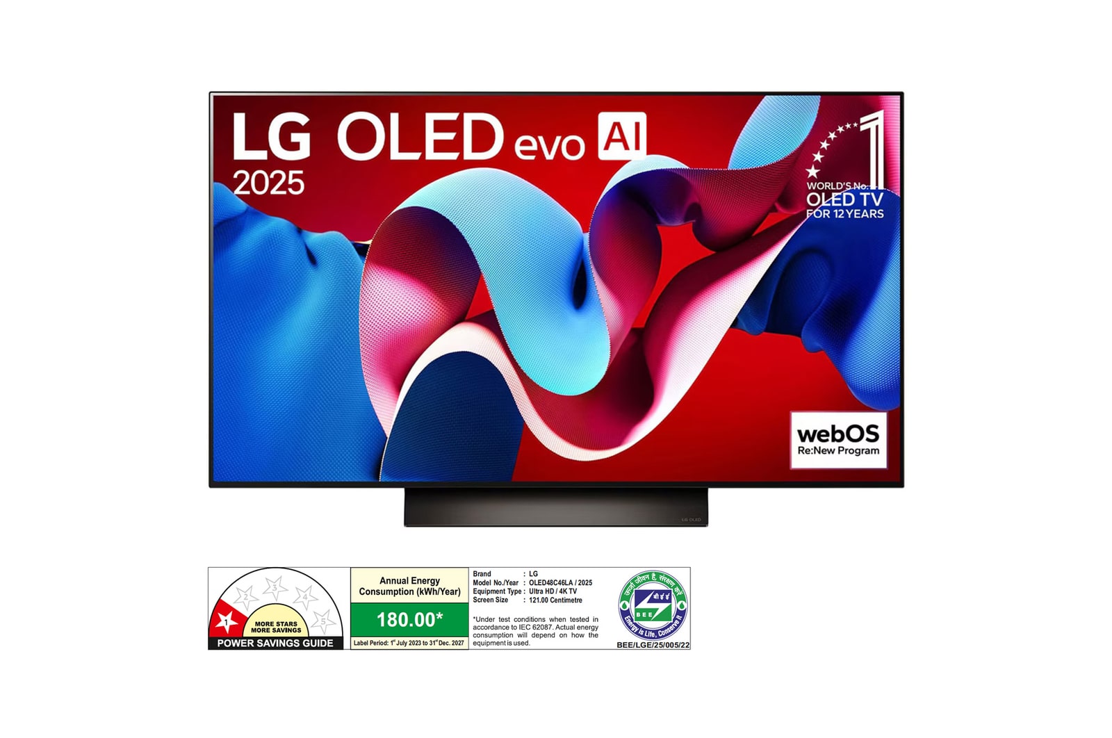 LG OLED48C46LA OLED front view