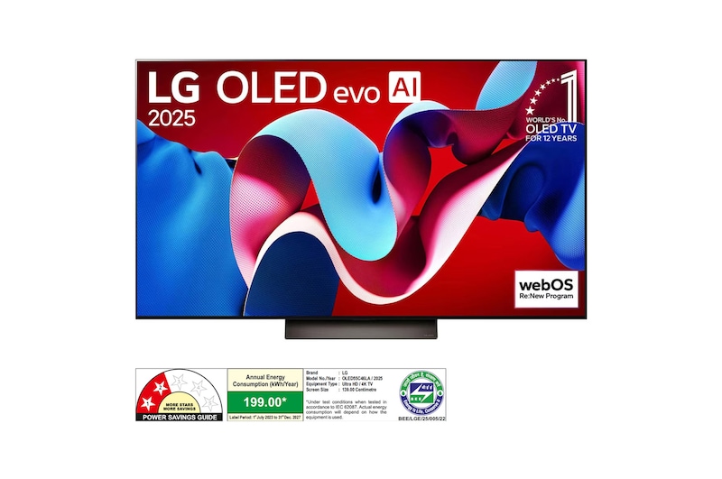 LG OLED55C46LA OLED front view