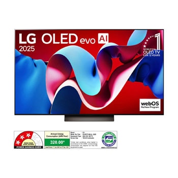 LG OLED77C46LA OLED front view