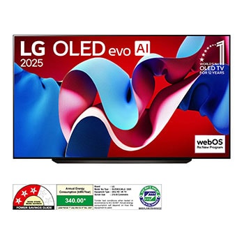 LG OLED83C46LA OLED front view