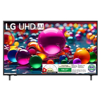 LG 43UA82506LA 4K UHD TVs front view
