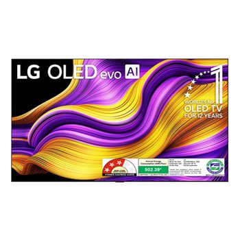 Front view of LG OLED evo AI 245cm (97) TV (G5), a11 Gen2 AI Processor 4K, VRR 165Hz Refresh Rate, Dolby Vision & Atmos 2025 OLED97G56LA