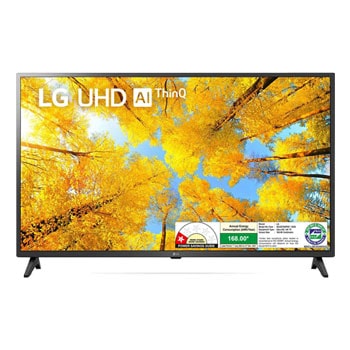 LG 43UQ7500PSF 4K UHD TVs front view