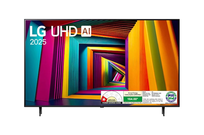 LG 43UT90506LB 4K UHD TVs front view