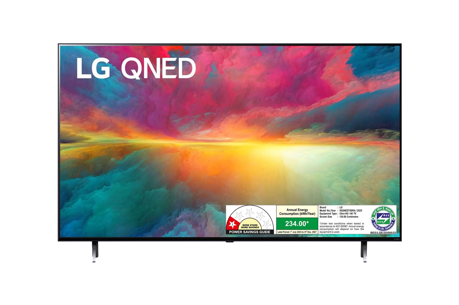 LG 55QNED75SRA QNED front view