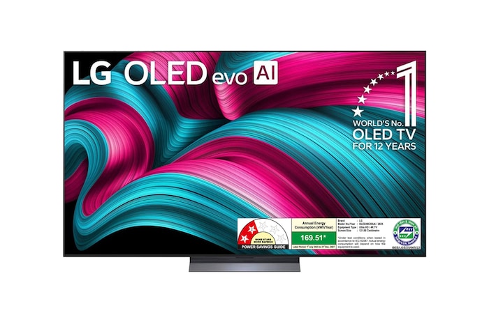LG OLED48C56LA OLED evo front view